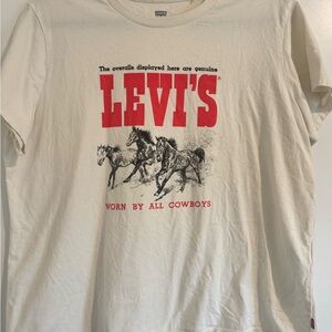 Levi's Red and Cream Cowboy Graphic Tee